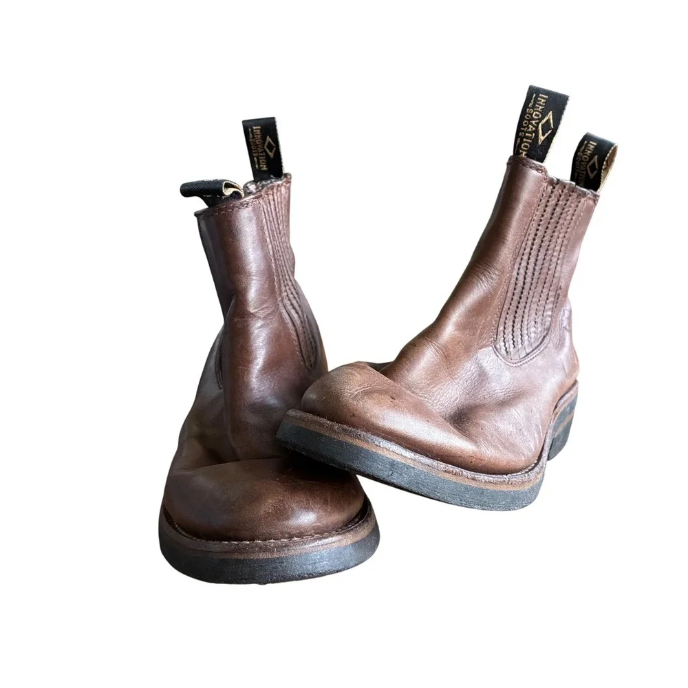 Innovation Boots Chelsea Men 8.5 Brown Good Leather Vibram Work Boots